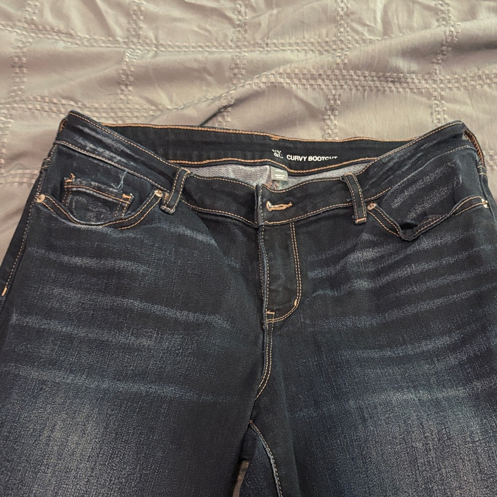 New York & Company Women's Bootcut Jeans - Dark Blue